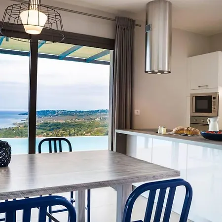 Villa New Blue With Private Pool At Trapezaki *