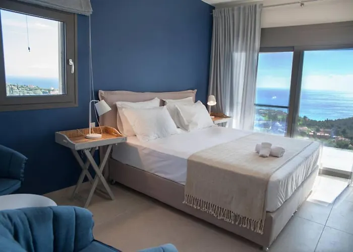 New Blue With Private Pool At Trapezaki * Afrato