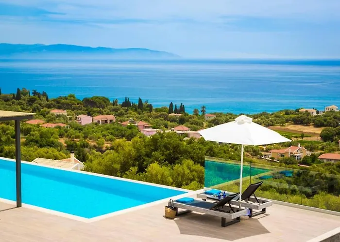 Villa New Blue With Private Pool At Trapezaki