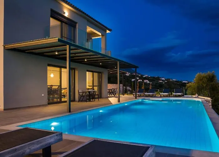 Villa New Blue With Private Pool At Trapezaki Afrato
